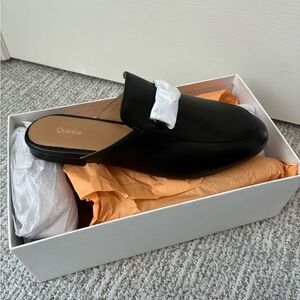 Quince Italian Leather Horsebit Loafer in Black, Size 7